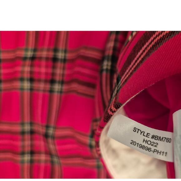 J. Crew Kate, Sz. 10 Red Plaid Wool Blend Straight leg Pants - Picture 6 of 8